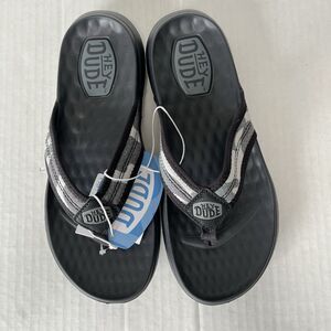 Hey Dude Myers Flip Flop Camo Men's 8 Summer Cushioned Flip Flops Thong Sandals